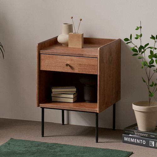 헤이즐 원목 협탁 서랍 사이드 테이블 GM376C