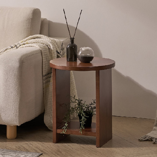 우디 원목 수납 스툴 매거진 협탁 VNM077C